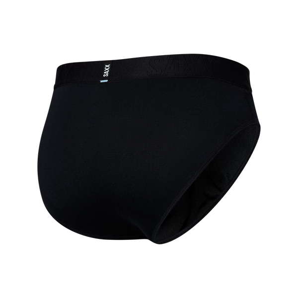 Back of DropTemp Cooling Cotton Brief in Black