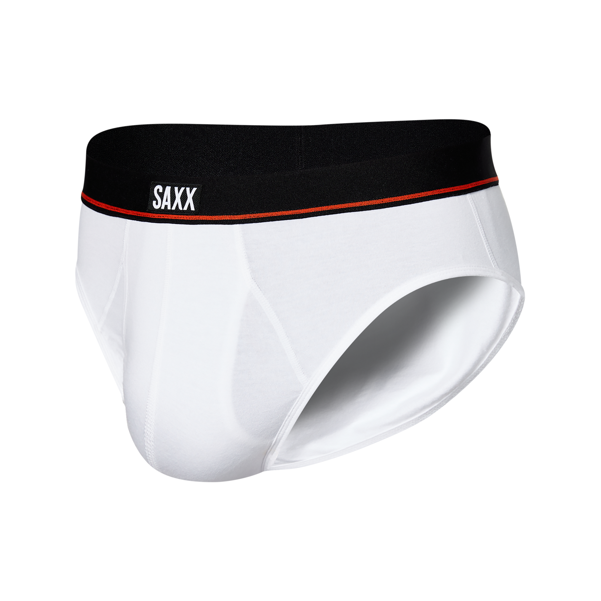 Front of Non-Stop Stretch Cotton Brief in White