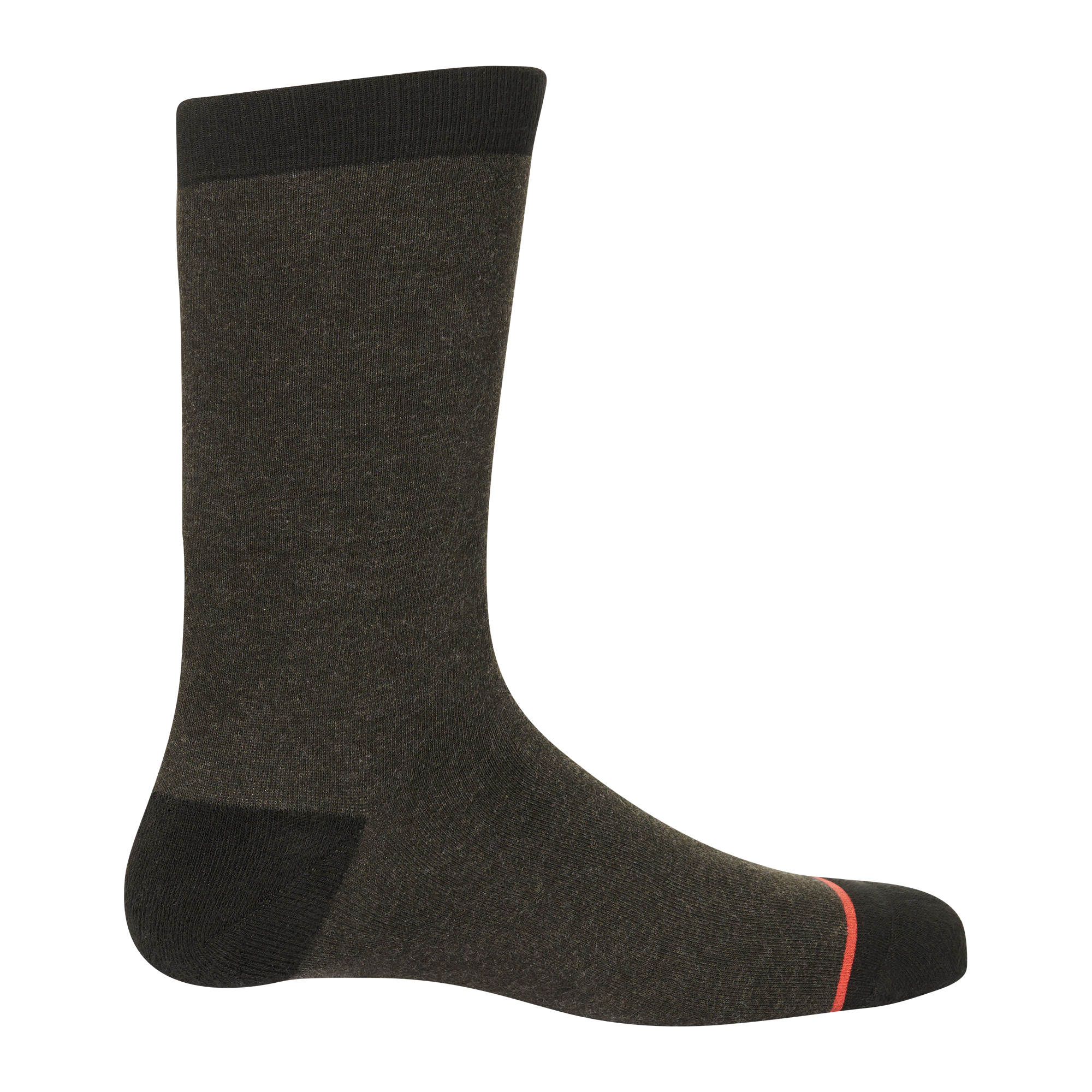 Back of Everyday Crew Sock in Black Heather