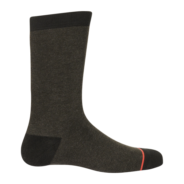 Back of Everyday Crew Sock in Black Heather
