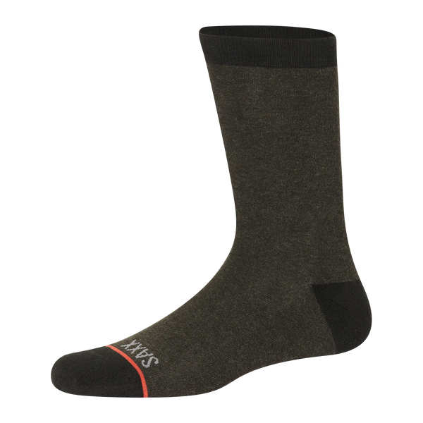 Front of Everyday Crew Sock in Black Heather