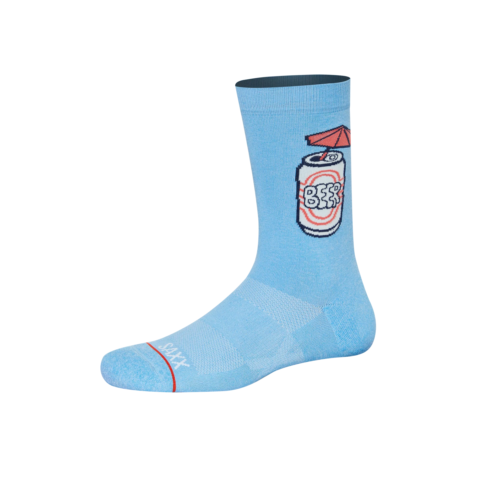 Front of Whole Package Crew Sock in Made In The Shade- Blue