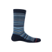 Back of Whole Package Crew Sock in Vibrant Stripe- Navy