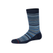 Front of Whole Package Crew Sock in Vibrant Stripe- Navy