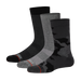 Front of Whole Package Crew Sock in Black/Graphite/Super Camo