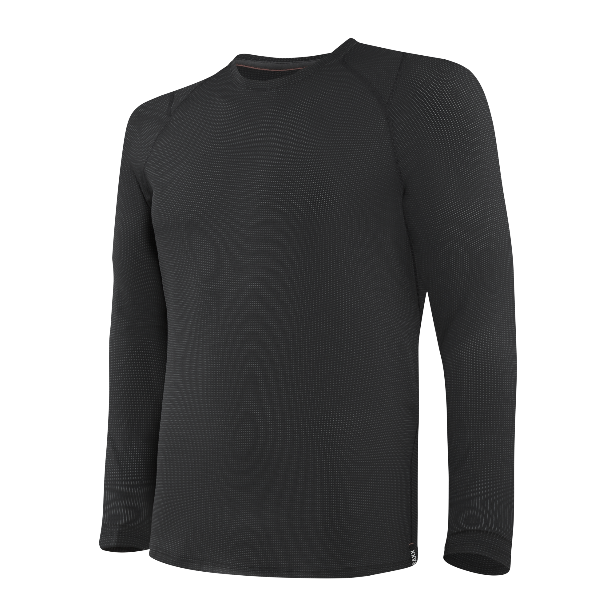 Front of Quest Baselayer Long Sleeve Crew in Black