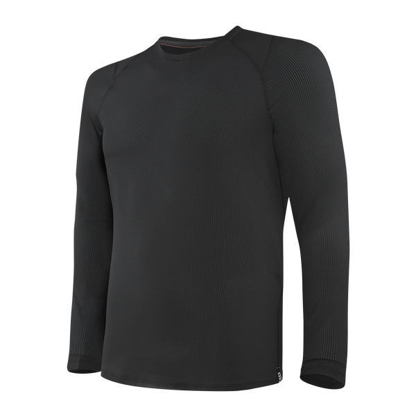 Front of Quest Baselayer Long Sleeve Crew in Black