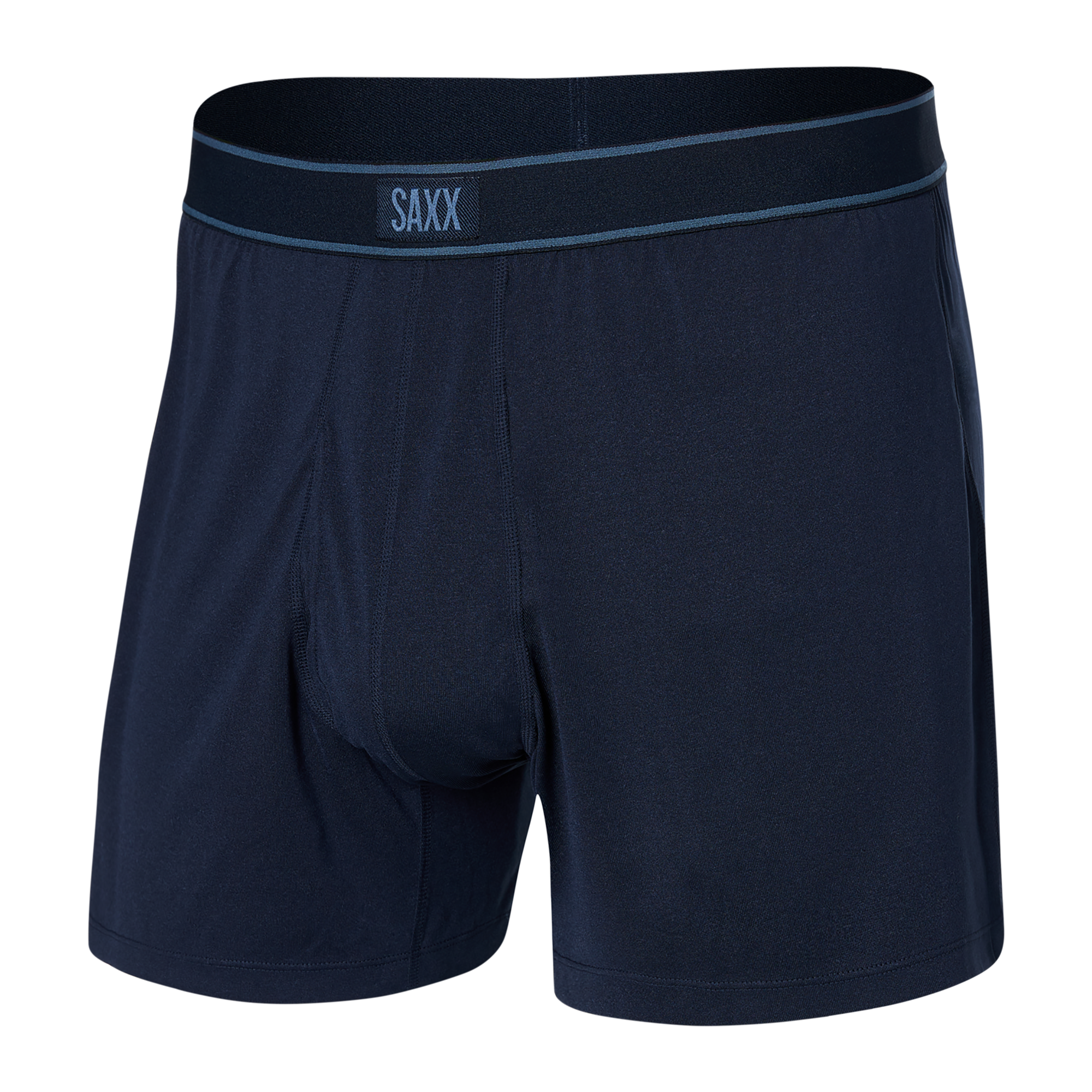 Front of Daytripper Loose Boxer Fly in Navy Heather
