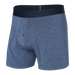 Front of Droptemp Cooling Sleep Loose Boxer Fly in Dark Denim Heather