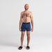 Front - Model wearing Quest Loose Boxer Fly in Midnight Blue II