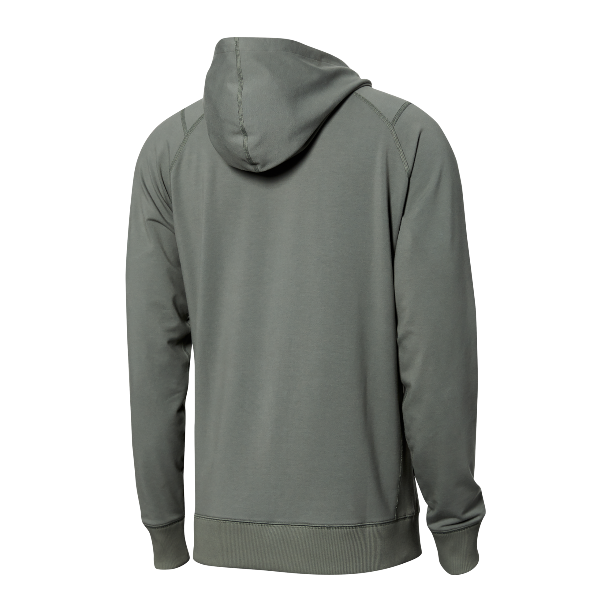 Back of Down Time Full Zip Hoodie Lounge in Cargo Grey