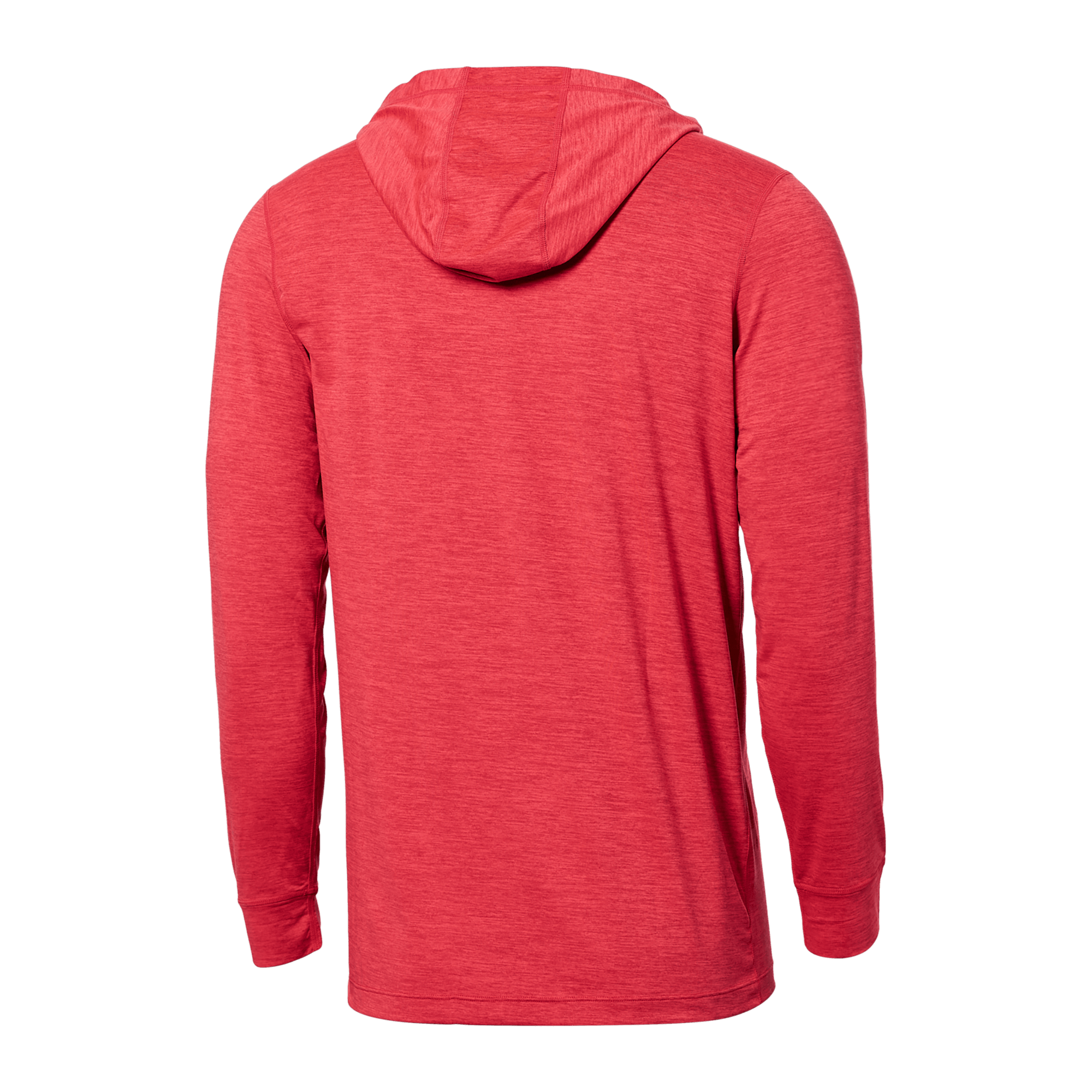 Back of DropTemp All Day Cooling Hoodie in Dark Rose Heather