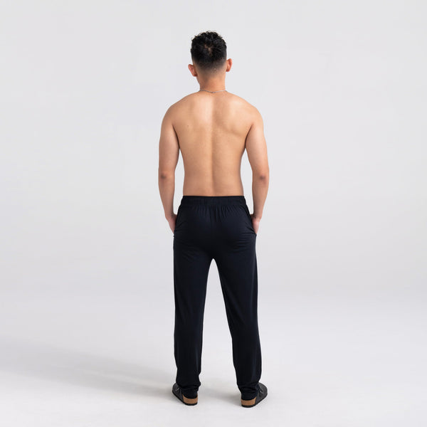 Back - Model wearing 22nd Century Silk Pant in Black