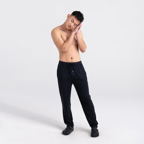 Front - Model wearing 22nd Century Silk Pant in Black