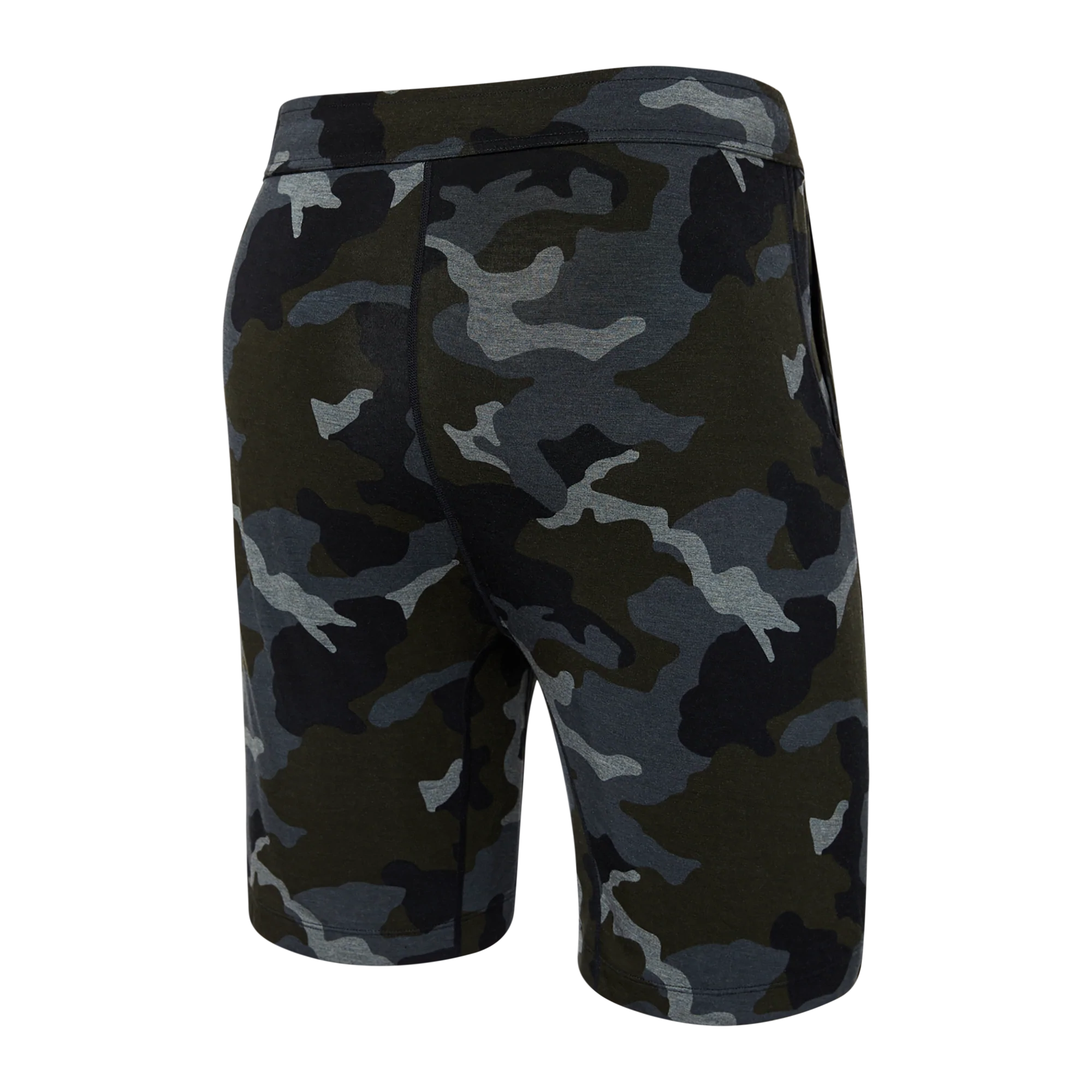 Back of Snooze Sleep Short in Supersize Camo- Graphite