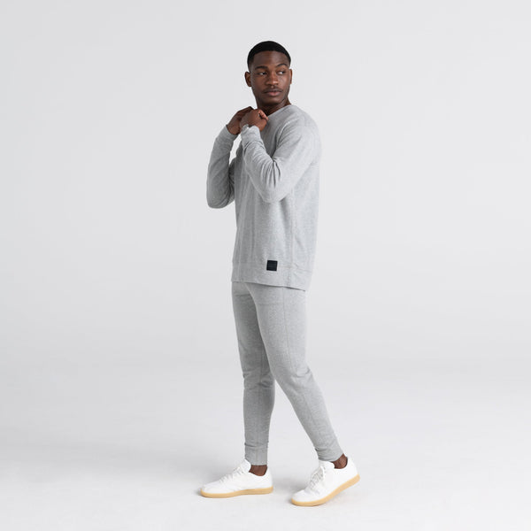 Front - Model wearing 3Six Five Lounge Pant in Ash Grey Heather