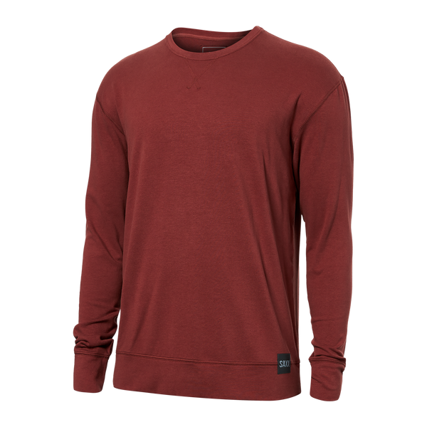 Front of 3Six Five Lounge Long Sleeve Crew in Sable