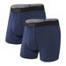 Front of Quest Boxer Brief Fly 2 Pack in Midnight Blue II