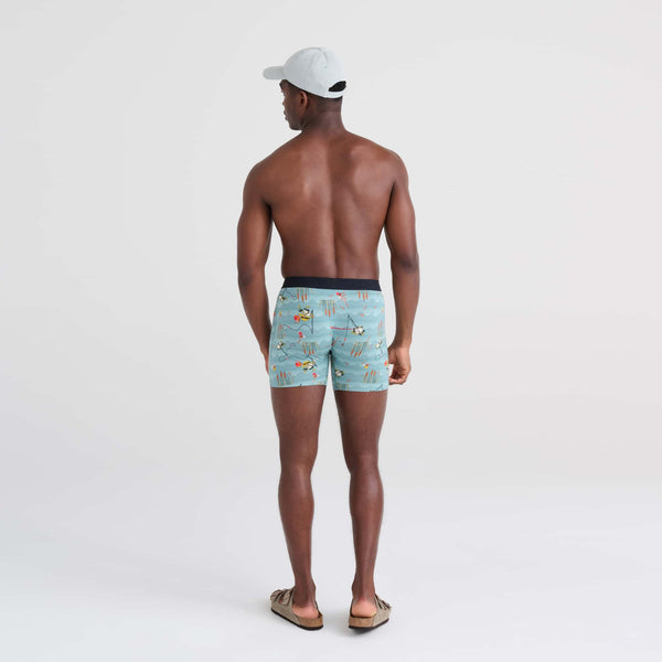 Back - Model wearing Ultra 2-Pack Boxer Brief in Gone Fishing/Black