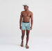 Front - Model wearing Ultra 2-Pack Boxer Brief in Gone Fishing/Black