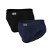 Front of Ultra Brief Fly 2 Pack in Black/Navy