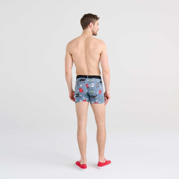 Back - Model wearing DropTemp Cooling Cotton 2-Pack Boxer Brief in Smokin