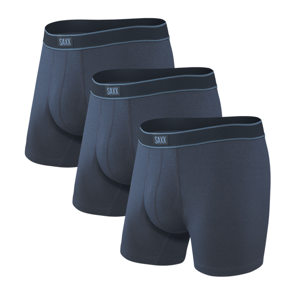Front of Daytripper Boxer Brief Fly 3Pack in Navy Heather