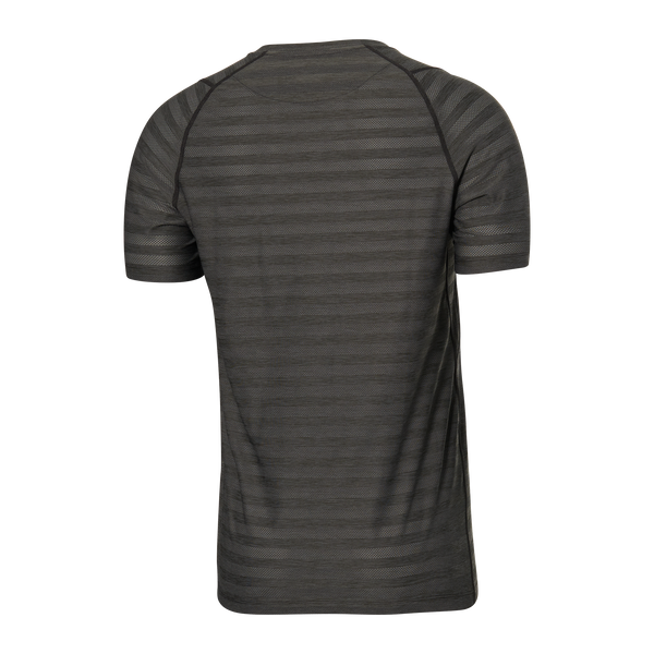Back of DropTemp Cooling Mesh Crew in Black Heather