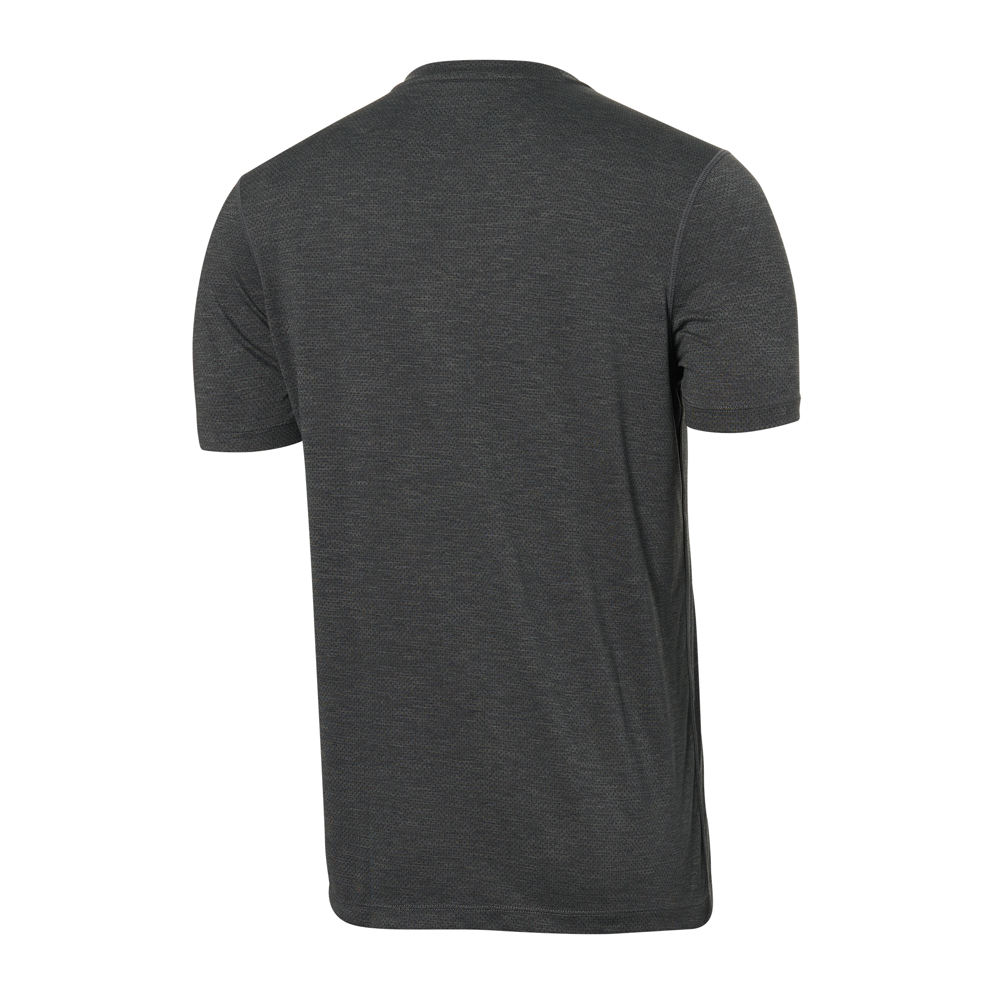 Back of All Day Aerator Tee in Faded Black Heather