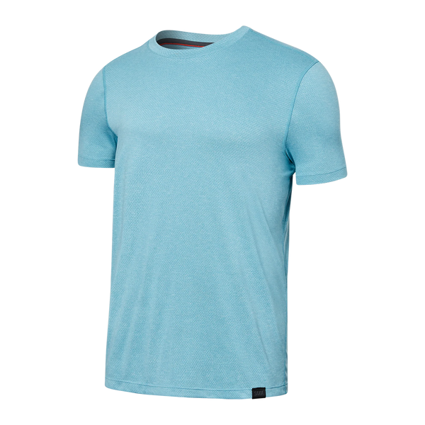 Front of All Day Aerator Tee in Dusk Blue Heather