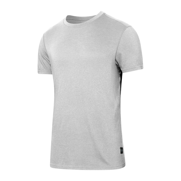 Front of 3Six Five Short Sleeve Crew Lounge in Ash Grey Heather