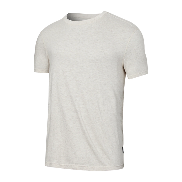 Front of 3Six Five Lounge Tee in Oatmeal Heather