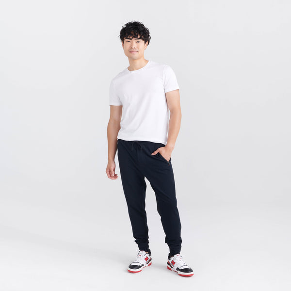 Front - Model wearing Droptemp Cooling Cotton Crew in White