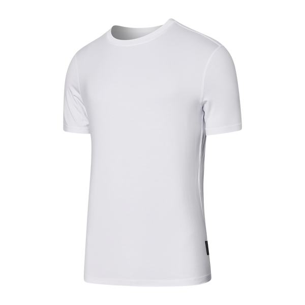 Front of 22nd Century Silk Short Sleeve Crew in White