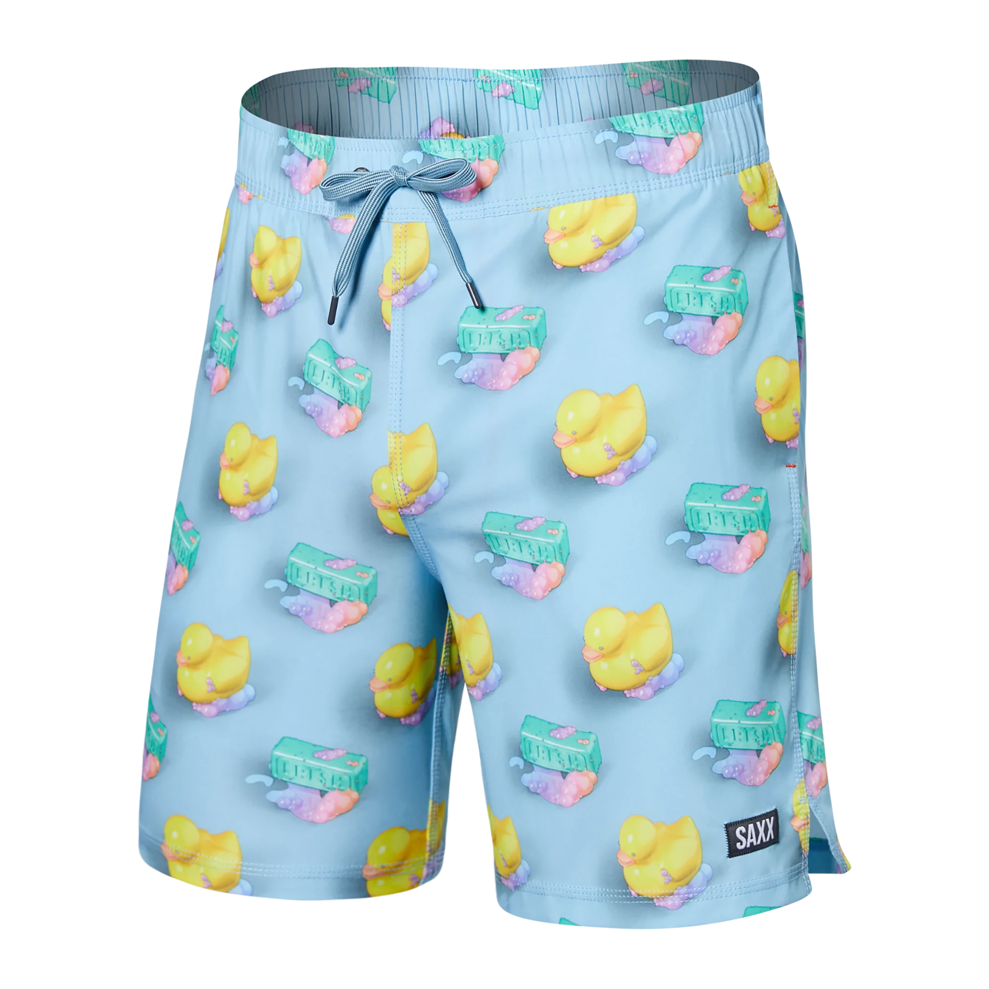 Front of Oh Buoy 2N1 Swim Volley Short 7" in Fresh N' Clean