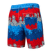 Back of Oh Buoy 2N1 Swim Volley Short 7" in Pineapple Strata- Multi