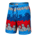 Front of Oh Buoy 2N1 Swim Volley Short 7" in Pineapple Strata- Multi