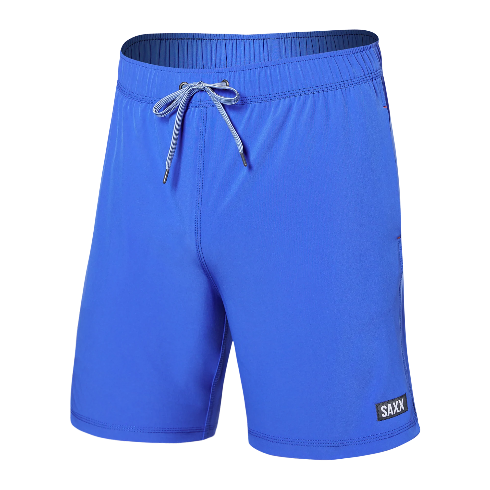 Front of Oh Buoy 2N1 Swim Volley Short 7" in Sport Blue