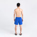 Back - Model wearing Go Coastal 2N1 Swim Volley Short 5" in Sport Blue