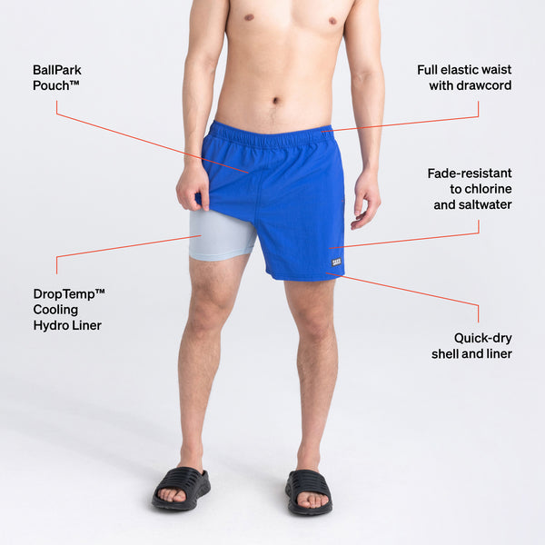 Go Coastal 2N1 Regular Volley Short - Sport Blue | – SAXX Underwear Canada