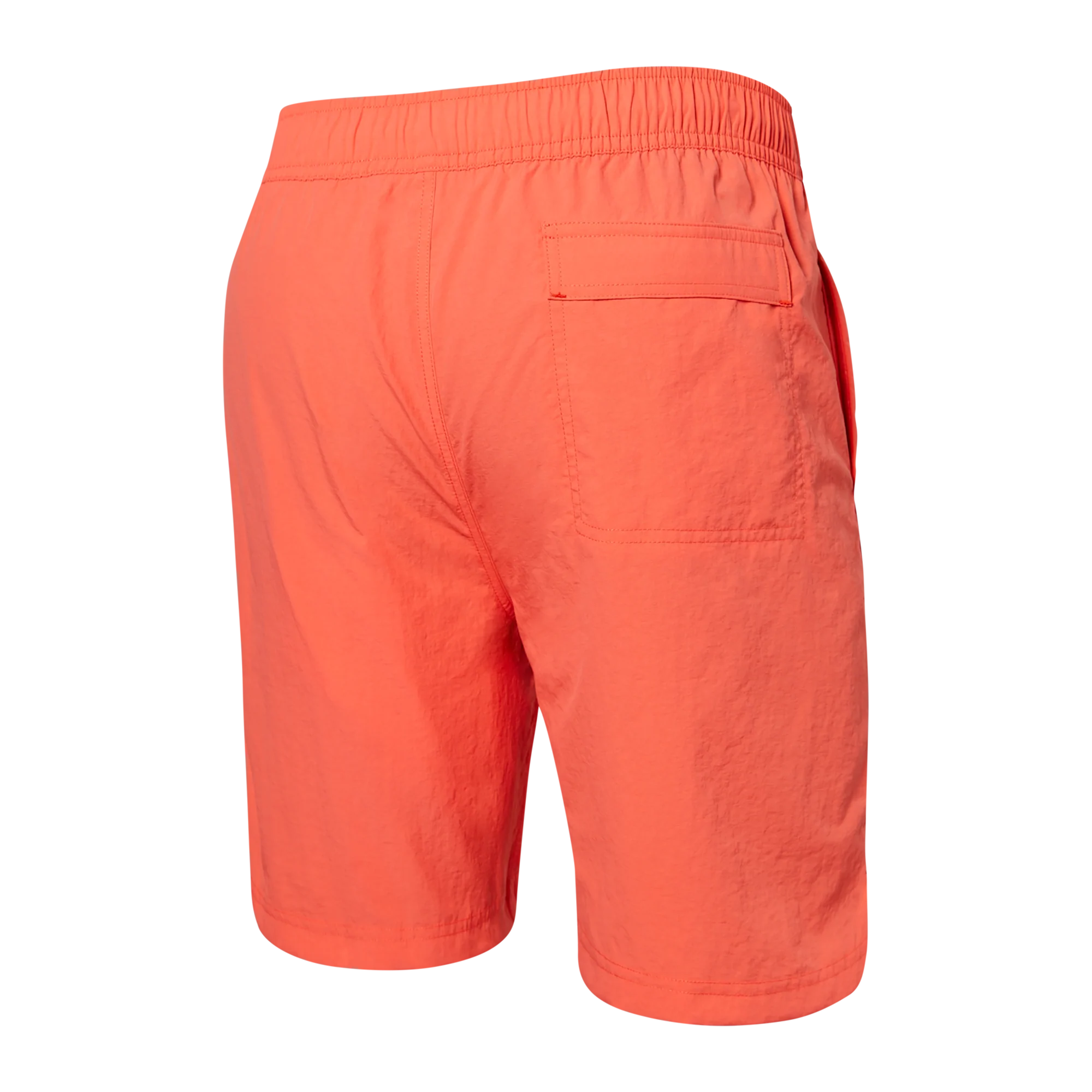 Back of Go Coastal 2N1 Swim Volley Short 7" in Hot Coral