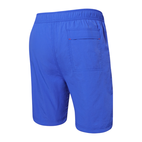 Back of Go Coastal 2N1 Swim Volley Short 7" in Sport Blue