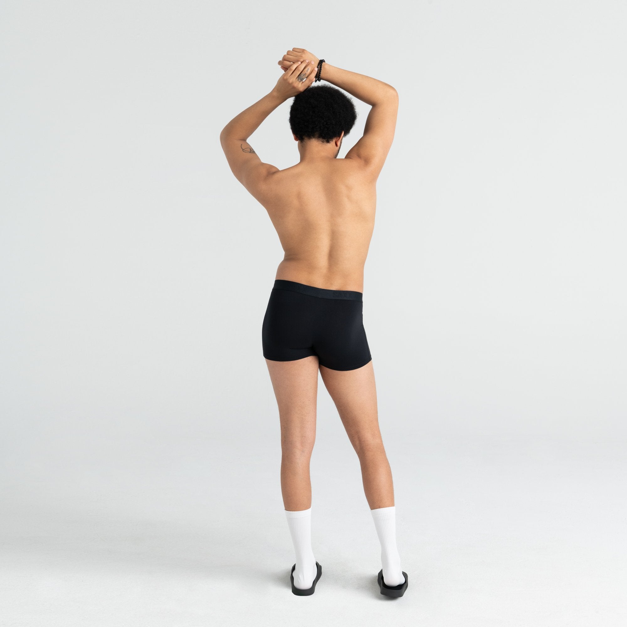 Back - Model wearing Vibe Trunk in Black
