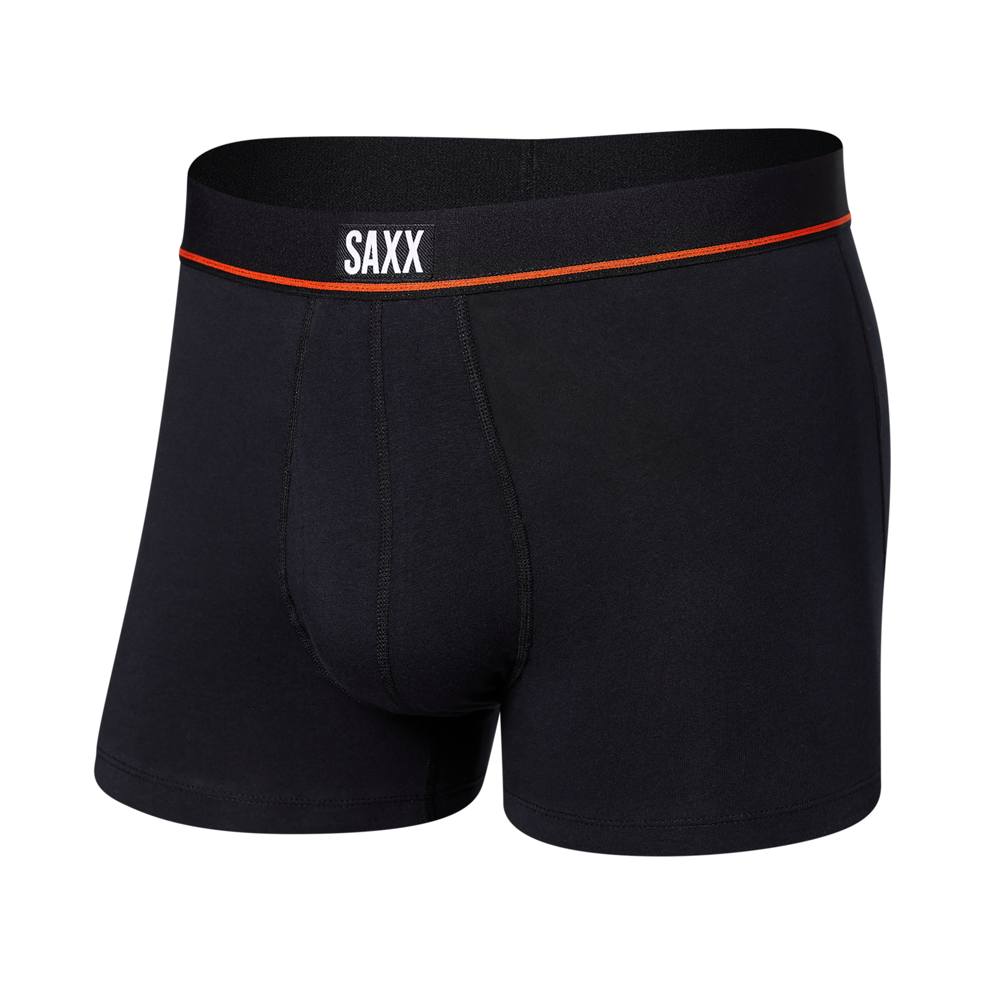 Front of Non-Stop Stretch Cotton Trunk in Black