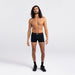Front - Model wearing Non-Stop Stretch Cotton Trunk in Black