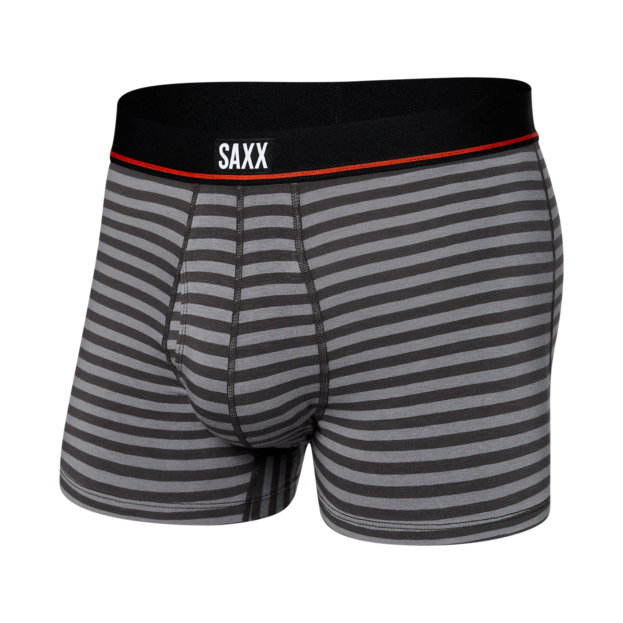 Front of Non-Stop Stretch Cotton Trunk in Hiker Stripe- Grey