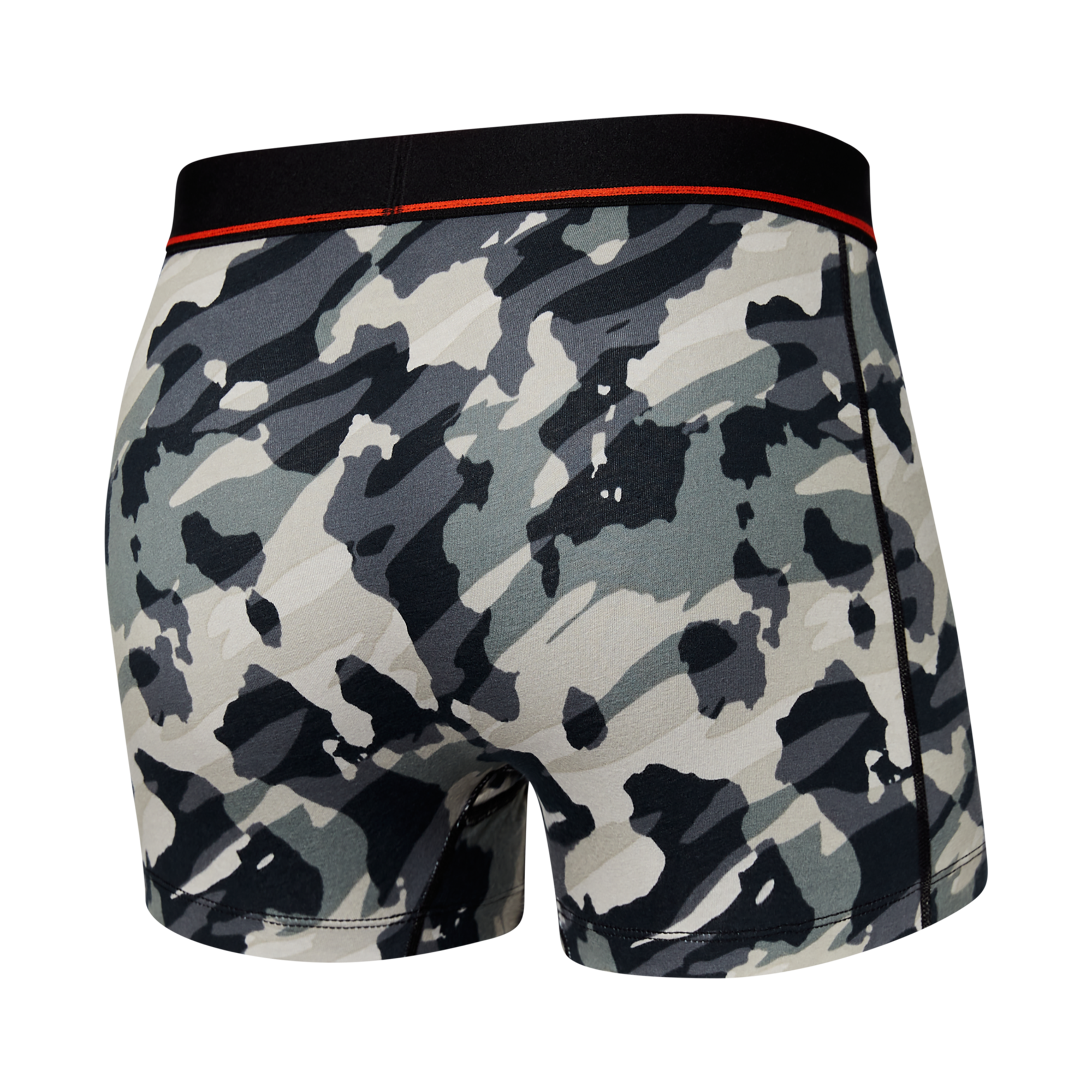 Back of Non-Stop Stretch Cotton Trunk in Pop Grunge Camo- Graphite
